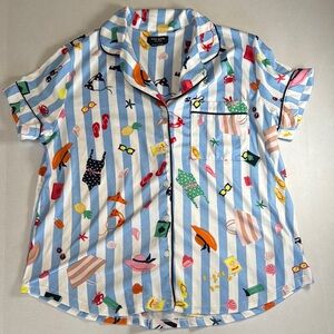 Kate Spade Multicolor Striped Pajama Top